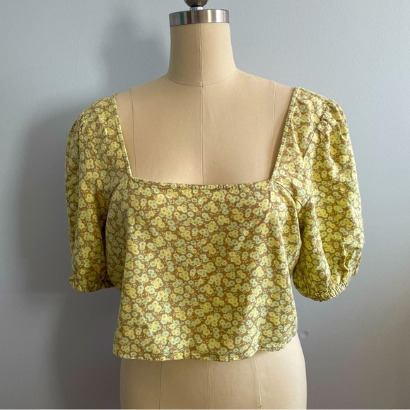 BP x Nordstrom Boho Floral Square Neck Crop Top- Size 1X- NWT - Picture 4 of 9